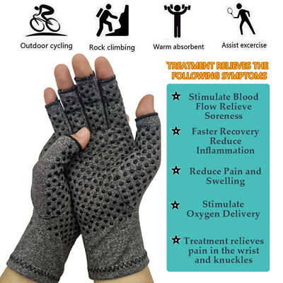 #ad Arthritis Gloves Therapy Support Pressure Pain Relief Heal Joint NEW Orthotics $7.49