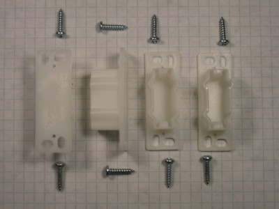 K&V #1123PLAS REAR-MOUNT DRAWER SLIDE ADAPTER SOCKET FOR 1175-1287 SERIES SLIDES