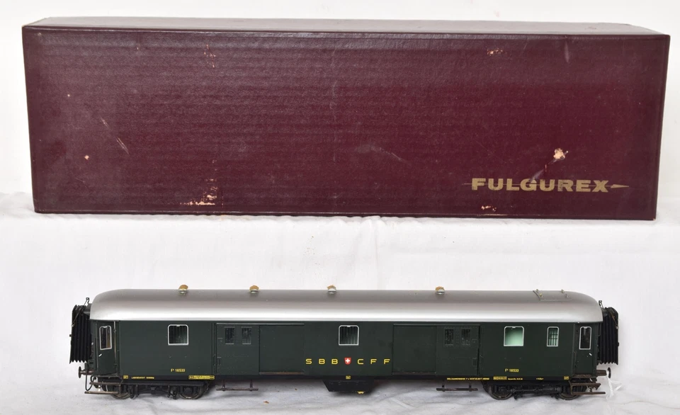 Coches de pasajeros de latón Fulgurex SBB-CFF escala O Foto 2 de 4
