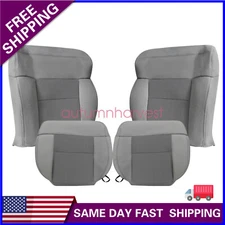 For 2004-2008 Ford F-150 FX4 Driver & Passenger Bottom Top Cloth Seat Cover Gray