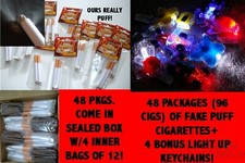 NEW COSPLAY HALLOWEEN COSTUME FAKE PUFF CIGARETTES-THEY REALLY PUFF-96 PIECES 