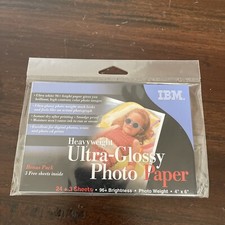 BM Heavyweight Ultra-Glossy Photo Paper 27 Sheets 4"x6" 96 Brightness 90H3783