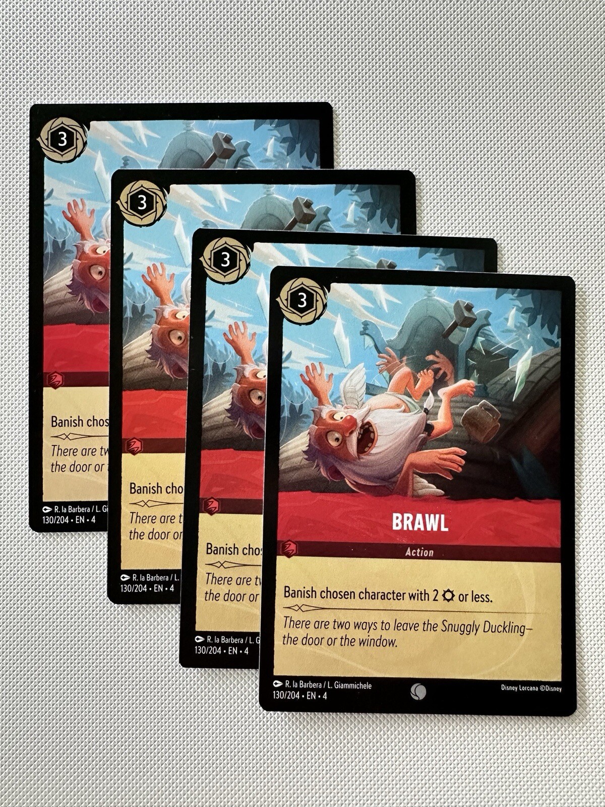 x4 Disney Lorcana: Ursula's Return - Brawl - 130/204 - M/NM x4