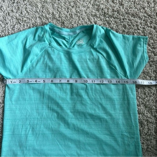 Athleta Girl Teal Ruched Active Tee - Size XL (14) - Picture 3 of 5