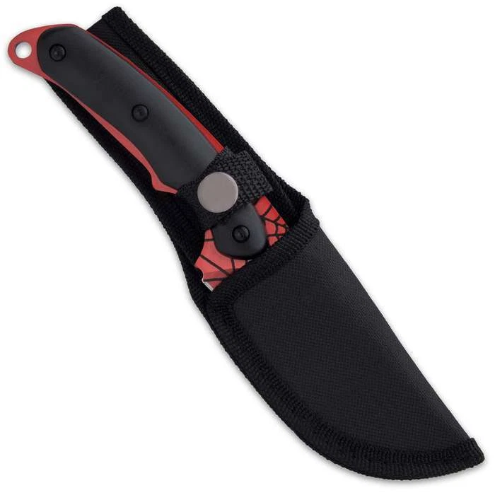 Juego de 6 cuchillos Red Widow Spider Web Black Legion - hoja fija plegable Foto 4 de 4