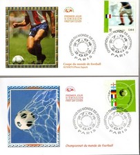 3483/4+ FDC 2  ENVELOPPES  1er JOUR CEF   CHAMPIONS DU MONDE DE FOOT BALL
