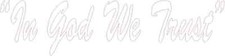 10 x 2.5 White Die Cut In God We Trust Sticker Car Truck Vehicle Bumper Decal