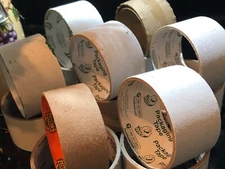 10 pcs Empty Packing Tape Hard Cardboard Rolls Clean Ready To Use~Storage/Crafts