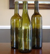 Empty Wine Bottles Without Labels - 1 Bottle Each , Wine Bottle Decorations