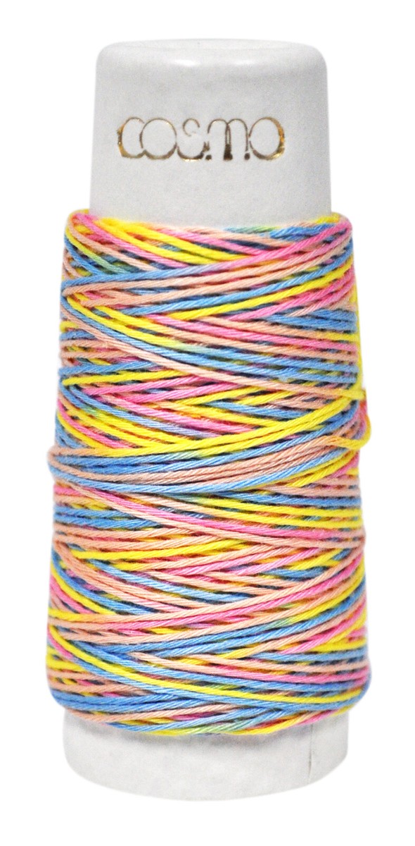 hidamari✨ Cosmo Hidamari Sashiko Variegated Thread 30 Meters Rainbow Sorbet