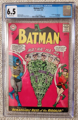Batman #171 Silver Age DC Comics CGC 6.5 1st Silver Age Riddler 1965
