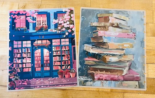 MATTE Cute Bookstore Front with Flower Cover Set 4 use w/ Classic HAPPY Planner~ - Picture 2 of 7