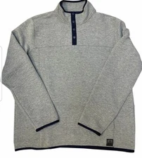 Gerry Men's Ottoman 1/4 Snap Pullover Sweater Grey Heather