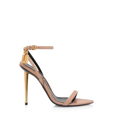 Tom Ford Padlock Heel 105mm / Size 36.5/ Flesh w/ Gold Heel