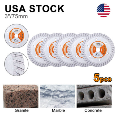 #ad #ad Diamond Saw Blade Cut for Granite Concrete Stone Turbo Cutting Disc 3inch 1 3pcs $9.99
