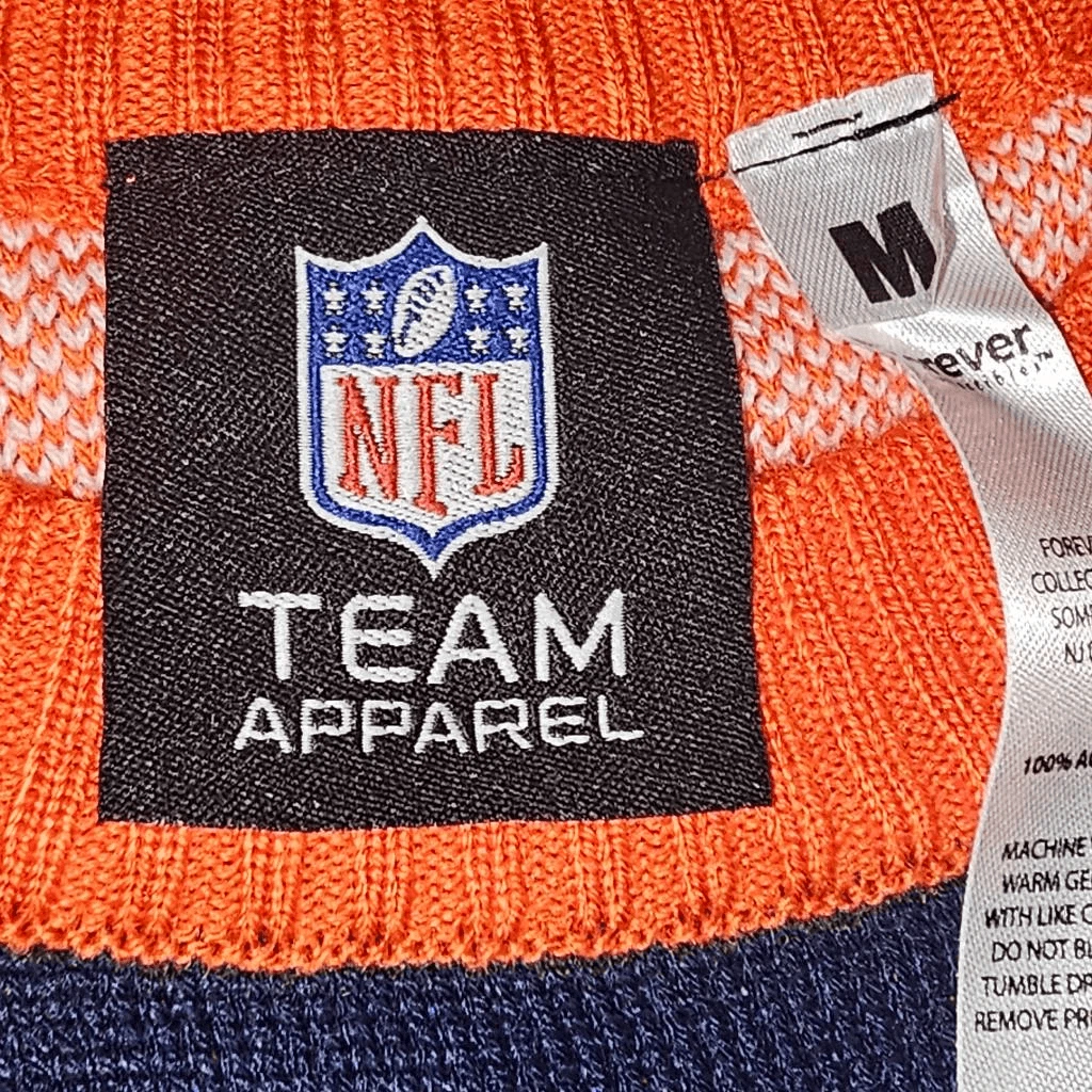 NWT football Team Apparel Mens Denver Broncos Ugly Christmas Sweater Medium