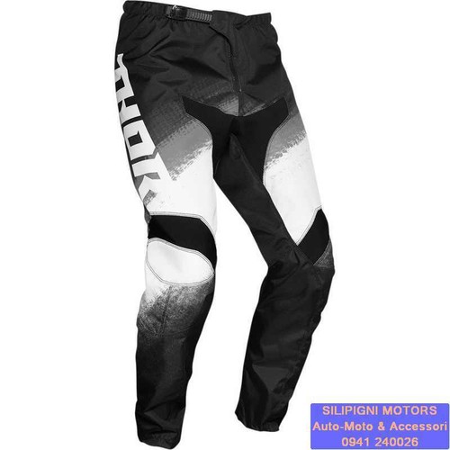 Pantalone THOR SECTOR VAPOR Per Fuoristrada Cross ed Enduro Col.  Black/White | eBay