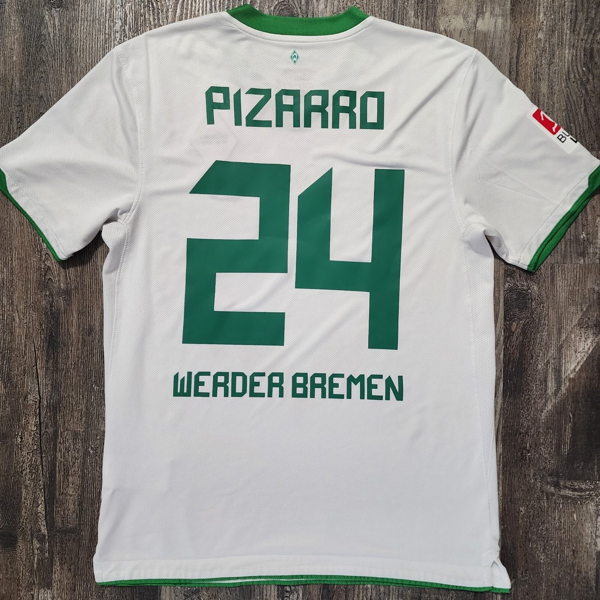 2011 Nike Werder Bremen Away Soccer Jersey Claudio Pizarro Men M