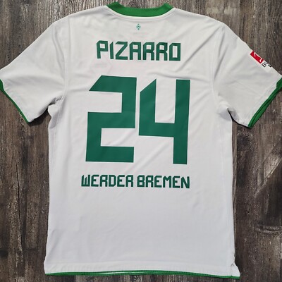 2011 Nike Werder Bremen Away Soccer Jersey Claudio Pizarro Men M