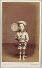 CDV BOY FISHING NET NAMED THEODORE BOLLAND BLACKPOOL BUCKLOW HILL ANTIQUE PHOTO