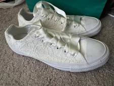 Womens Ivory Lace Wedding Converse Sneakers