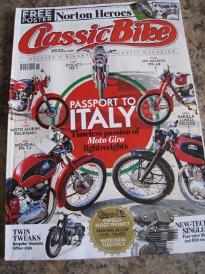 CLASSIC BIKE JUN 2015 MOTO GIRO POSTER MISSING TRIUMPHS NEW-TECH SINGLES DUCATI
