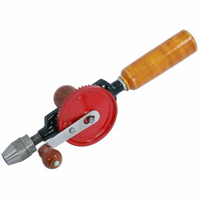 1/4" Double Pinion Hand Drill Chuck Wooden Handle Intricate Drilling ...