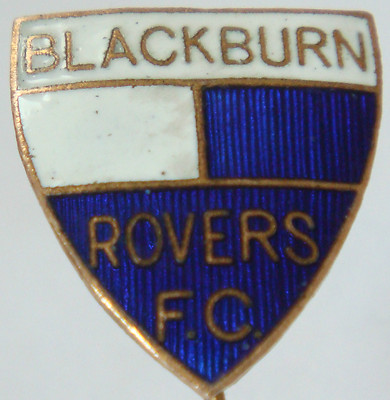 BLACKBURN ROVERS FC Vintage Club Wappen Typ Abzeichen Stecknadel vergoldet 17 mm x 20 mm