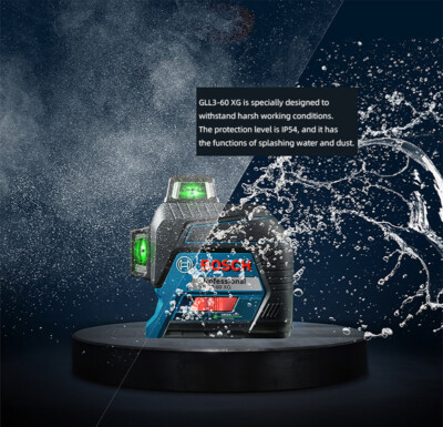 Bosch Laser Level GLL3-60XG 360 Degree High Precision Green Light 