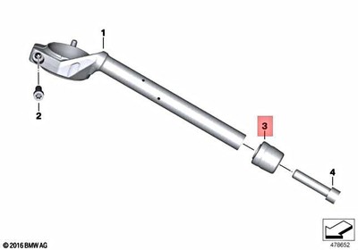 Genuine BMW K42 K46 0D11 0517 0534 0D21 Handlebar Weight Black 