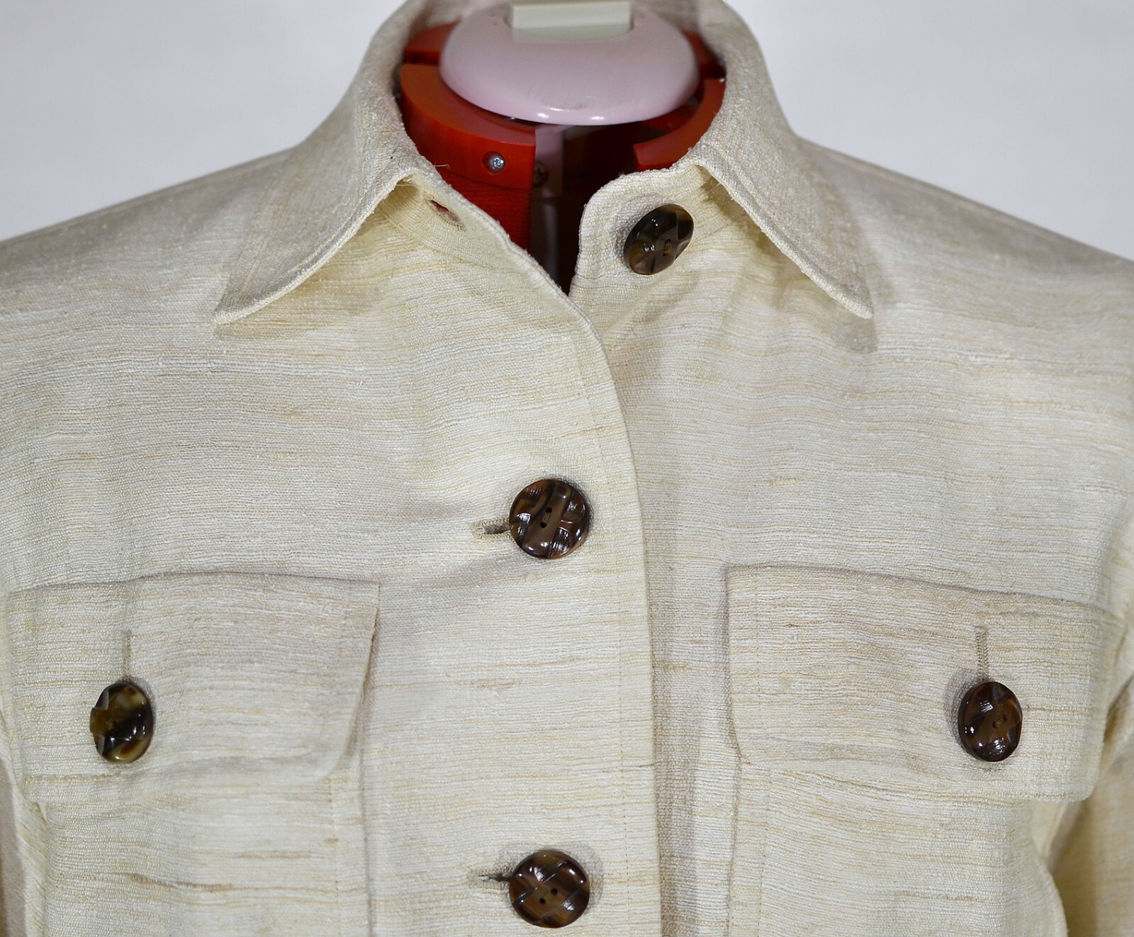 Giacca di seta beige YVES SAINT LAURENT taglia XXXL oversize