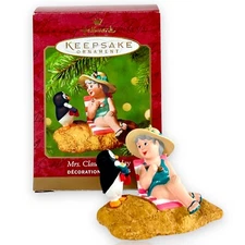 Hallmark Keepsake Ornament Mrs Claus's Holiday with Penguin Beach Friend 2000
