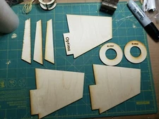 Estes Optima #2035 Plywood Fin And Ring Set