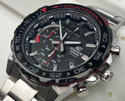 CASIO EDIFICE EFR-566DB-1AVUEF HERREN CHRONOGRAPH QUARZ ANALOG SCHWARZES ZIFFERBLATT UHR