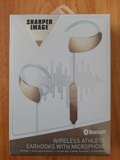 NIB Sharper Image Bluetooth Wireless athletic Earbuds SBT 552 /GOLD