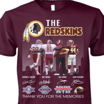 W. Commanders The Redskins Legends Thank You For Memories Unisex
