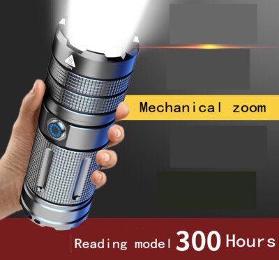 Rechargeable powerful Flashlight Telescope Zoom SOS light,range 1MILE waterproof