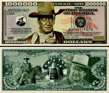 OUR IN MEMORY OF JOHN WAYNE DOLLAR BILL (25 Bills)