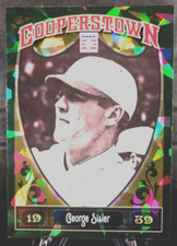 2013 Panini Cooperstown GEORGE SISLER #3 - GREEN CRYSTAL - HOF - ST LOUIS