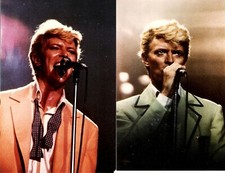 DAVID BOWIE - 2 PHOTOS SERIOUS MOONLIGHT TOUR - FOREST NATIONAL 17/18 MAI 1983