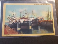 Steamer GENEVIEVE LYKES Naval Cover Unused Postcard GALVESTON, TEXAS