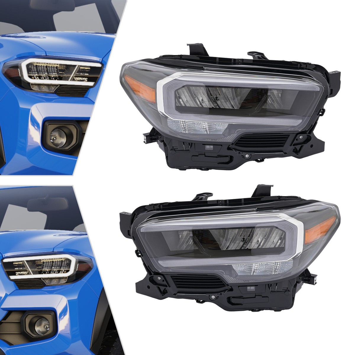 For 2020-2023 Toyota Tacoma Full LED Headlight Assembly 1 Pair