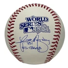 Rick Monday Signed Auto 1981 WS ROMLB Baseball w/ 81 WS Champs Beckett W BAS COA