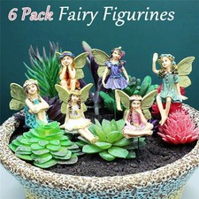 Fairy Garden 6pcs Miniature Fairies Figurines Accessories Outdoor House Decor