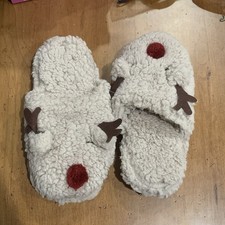 Reindeer Slippers Brown Unisex Brand New Without Tags Never Worn