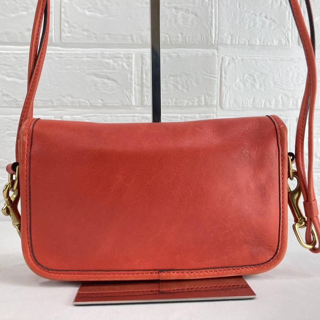 COACH Old Coach Orange Shoulder Bag Turn Lock Vintage Crossbody