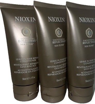 3- NIOXIN Smoothing Reflectives SILK ELIXIR LEAVE IN HAIR REPAIR CONDITIONER 1.7