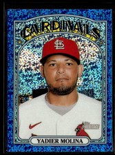 2021 Topps Heritage Chrome Blue Sparkle #17 Yadier Molina