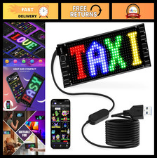 DIY Programmable LED Car Sign - 7''x3'' Bluetooth Scrolling Display for Parties