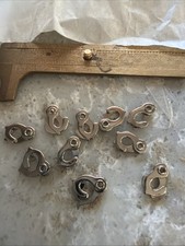 12 Vintage Silver Plated Scissor Clasps